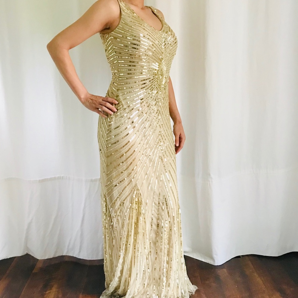 Formal sequen long dress